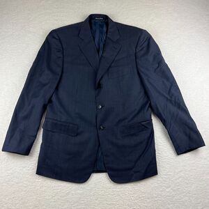 Pal Zileri Mens Sport Coat 50 (42) Navy Wool Rayon Blazer Jacket 3 Button